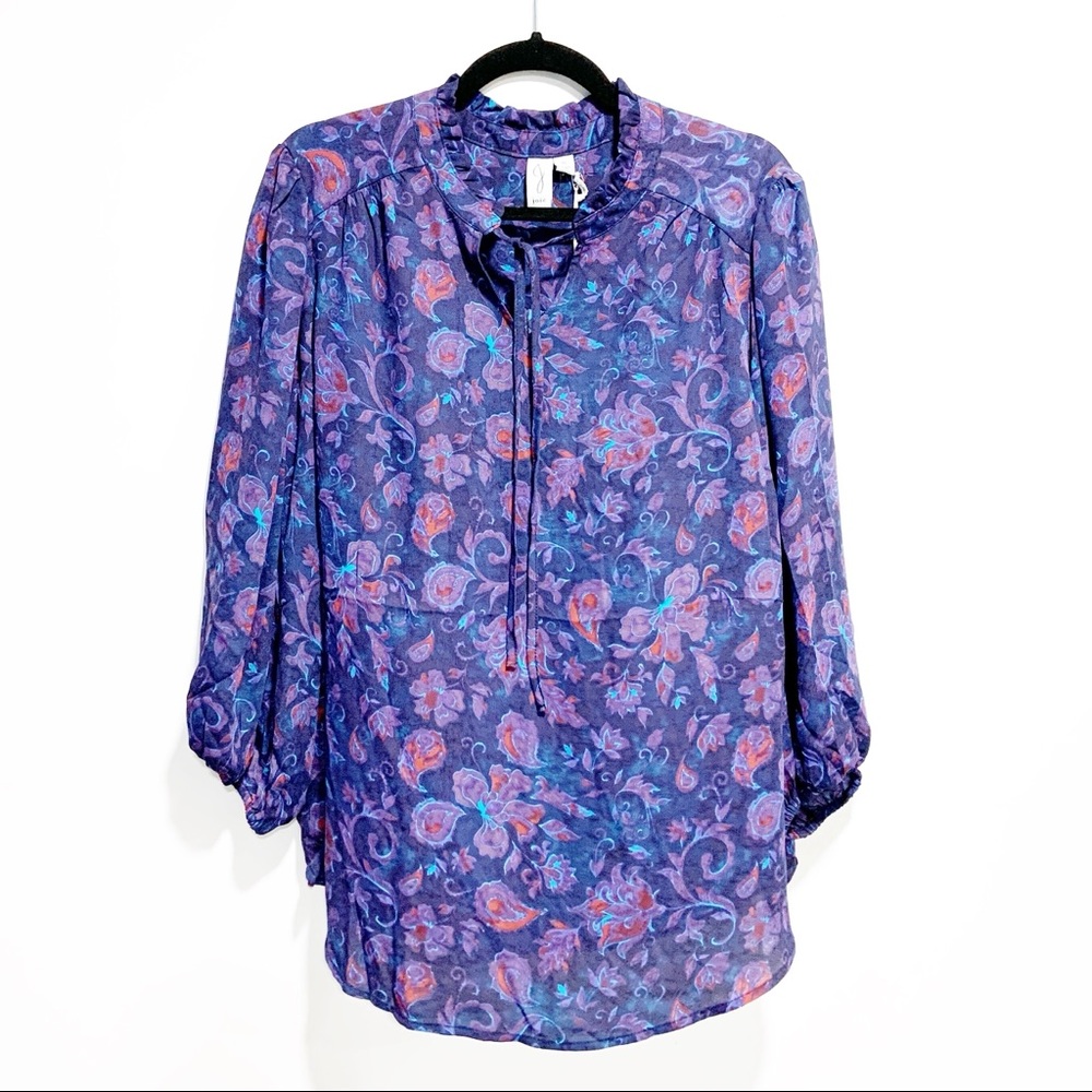 NWT Joie Paisley Long Sleeve Boho Blouse